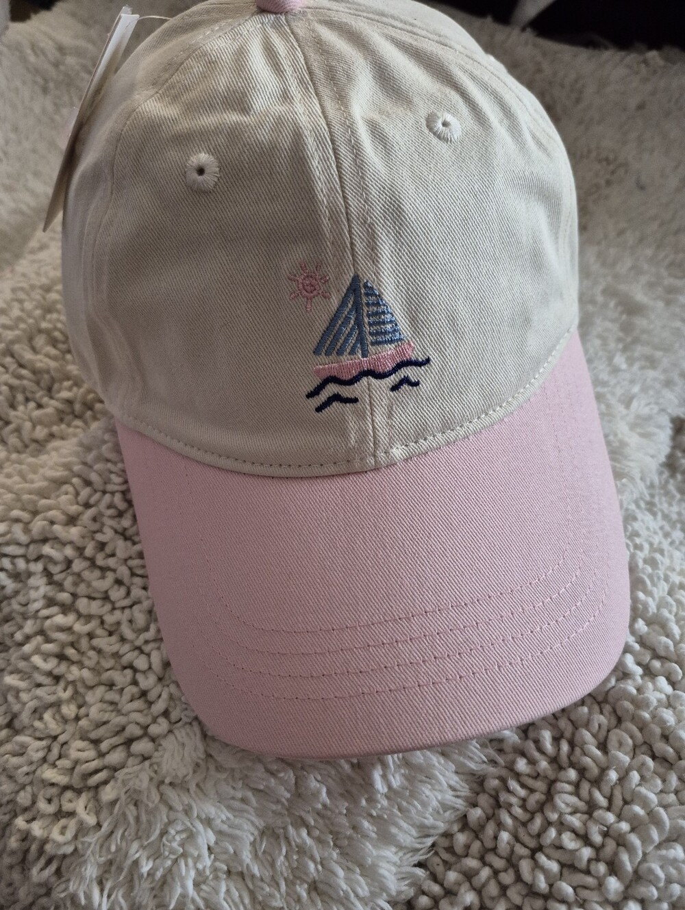 Women's Frasier Sterling Sport Embroidered  Cap - White & Pink